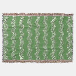 Daisy Chain Wiggly Blume Streifen weiß grün Decke
