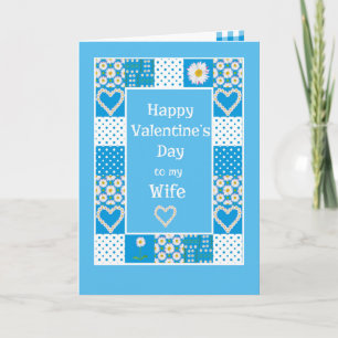 Daisy Chains Patchwork Valentine für eine Ehefrau Feiertagskarte