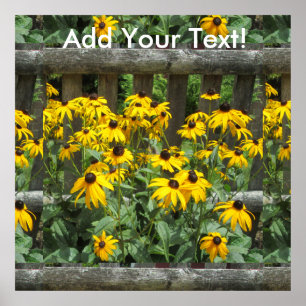 Daisy Cluster Weathered Fence Poster
