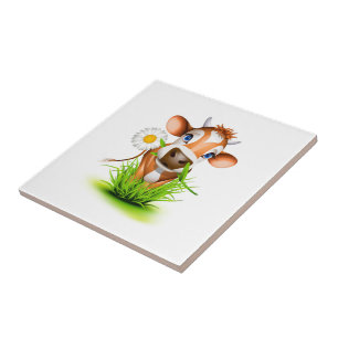 Daisy Cow Tile Fliese