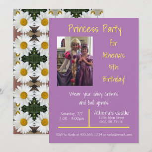 Daisy Crowns und Ball Gowns Princess Party Einladu Einladung