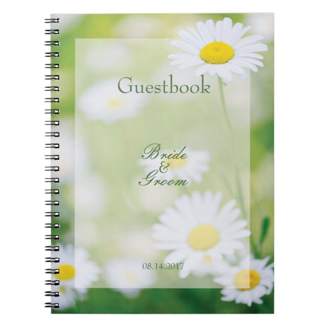 Daisy Daisies Blume Floral Summer Gastbuch Notizblock (Vorderseite)