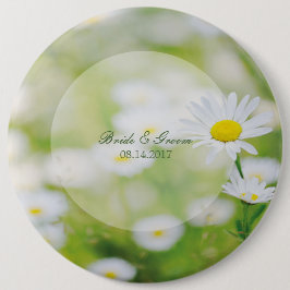 Daisy Daisies Blume Floral Summer Wedding Button