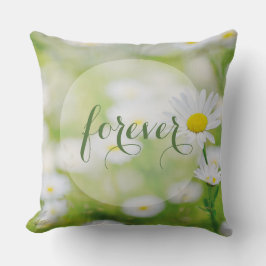 Daisy Daisies Blume Floral Summer Wedding Forever Kissen