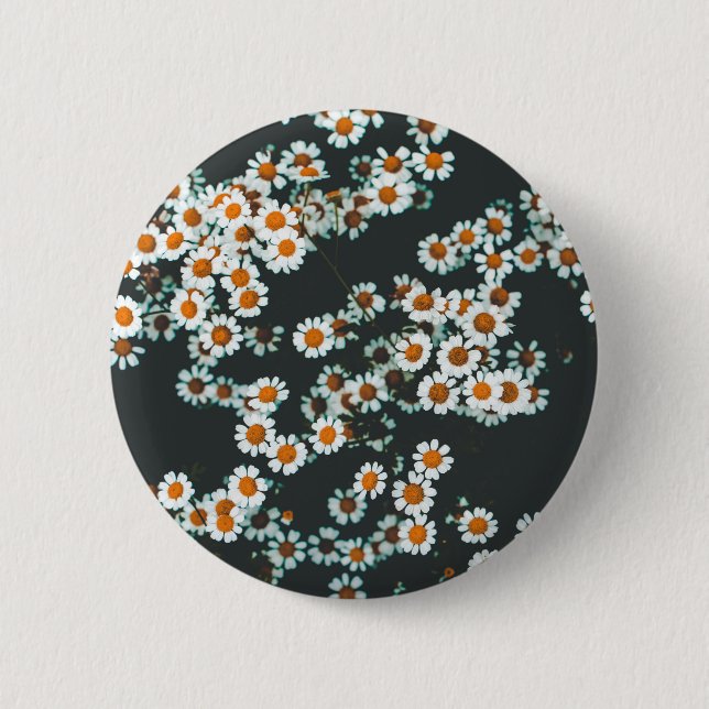 Daisy Daisies Floral Button (Vorderseite)