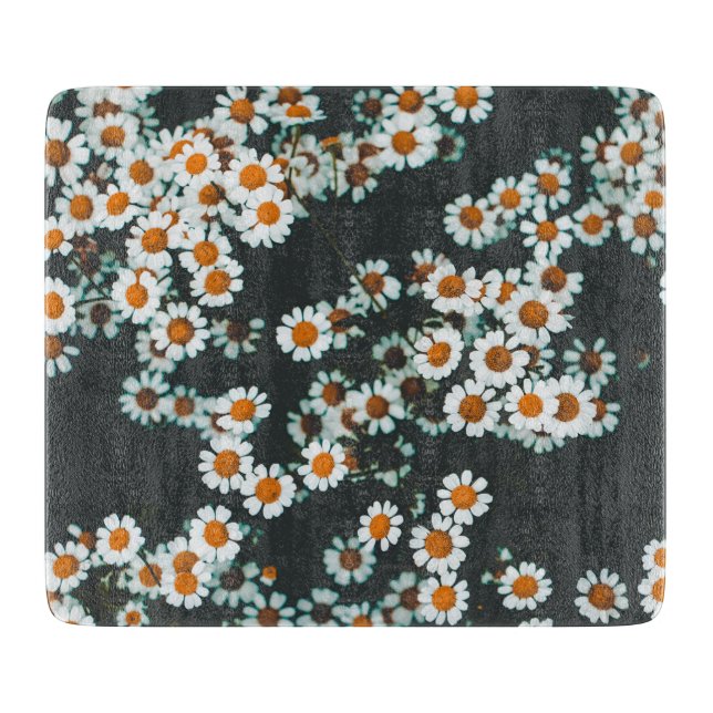 Daisy Daisies Floral Schneidebrett (Vorderseite)