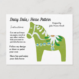 Daisy Dala Horse Pattern zu teilen Feiertagspostkarte