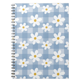 Daisy Days Notebook - Blue Gingham Notizblock