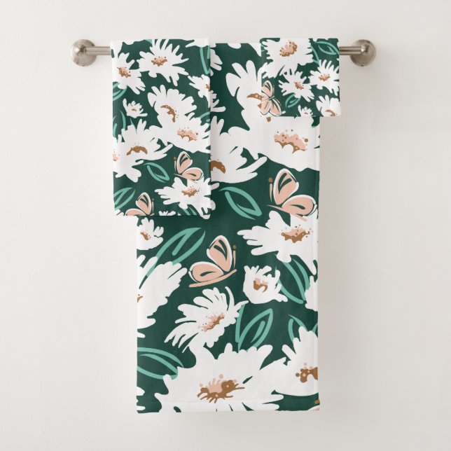 Daisy Daze Pattern Badhandtuch Set (Insitu)