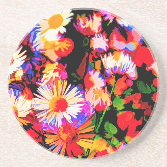 Daisy Daze Sandstein Untersetzer (Vorne)