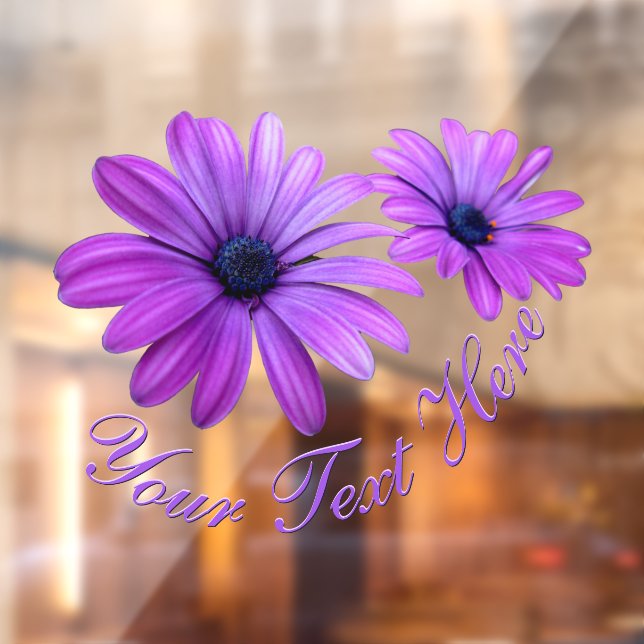 Daisy Decal Personalize Gerbera Daisy Window Fensteraufkleber (Blatt 2)