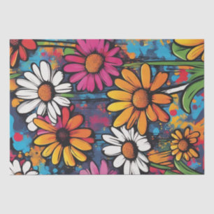 Daisy Delight Pop Art Blossoms decoupage Seidenpapier