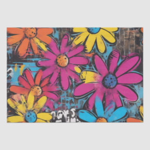 Daisy Delight Pop Art Blossoms decoupage Seidenpapier
