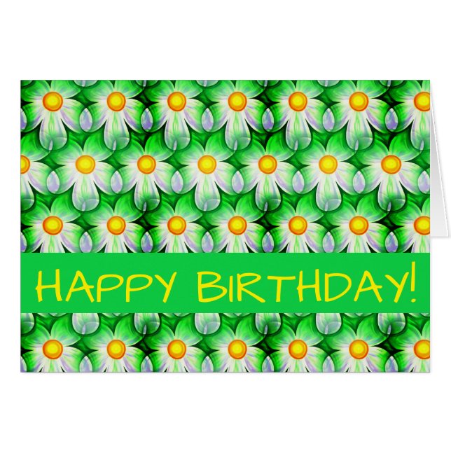 Daisy Digital Print, Blumenkarte (Vorderseite (Horizontal))
