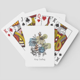 Daisy Doodle in Tinte und Wasserfarbe Spielkarten