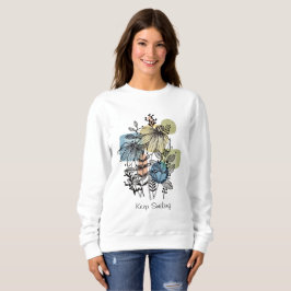 Daisy Doodle in Tinte und Wasserfarbe Sweatshirt