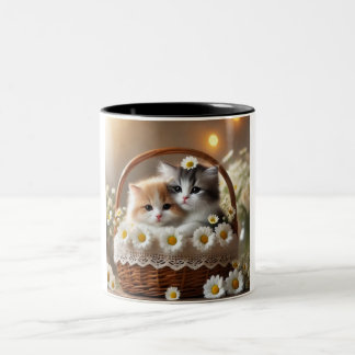 Daisy Dream Cats: Eine Zwei-Keramiken-Tasse Zweifarbige Tasse