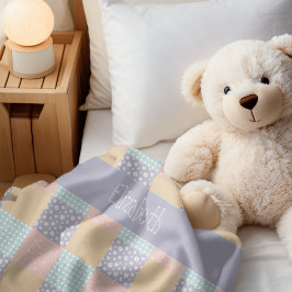 Daisy Dream Pastel Patchwork Sherpadecke