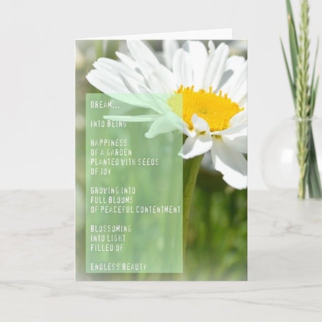 Daisy Dream Poem Inspiration Card Karte (Vorderseite)