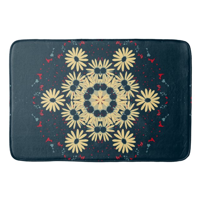 Daisy Dreams Mandala Badematte (Vorderseite)