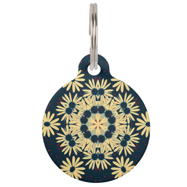 Daisy Dreams Mandala Haustier  Haustiermarke (Vorderseite)