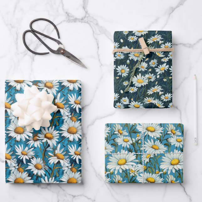 Daisy Dreams Wrapping Paper Geschenkpapier Set (Vorderseite)