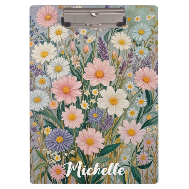 Daisy Dreamscape Personalisiert Klemmbrett (Vorderseite)