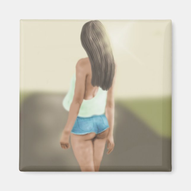 DAISY DUKES GIRL ART MAGNET (Vorne)