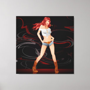 Daisy Dukes Model Wrapped Canvas Leinwanddruck