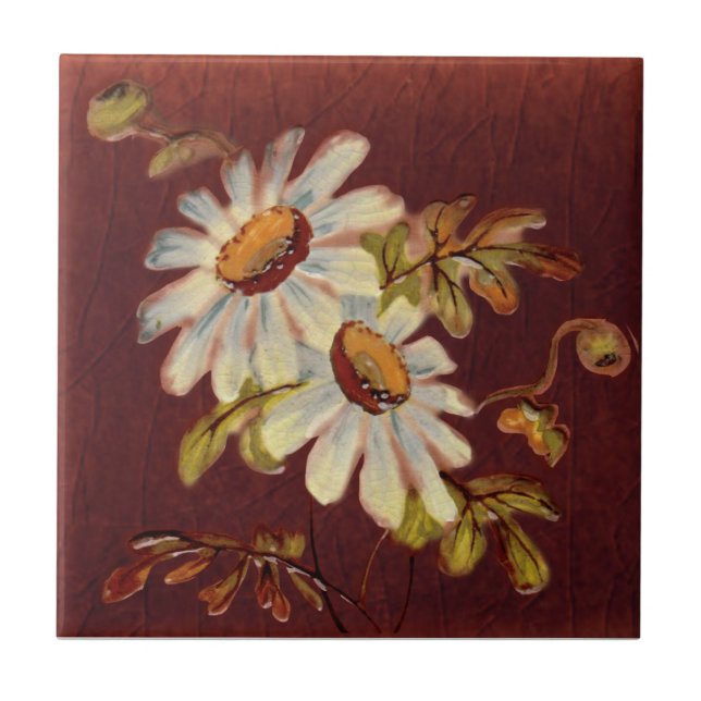 Daisy Duo Barbotine Terracotta Colorado Fliese (Vorderseite)