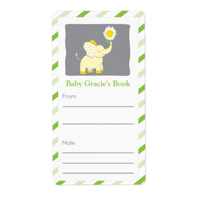 Daisy Elephant Buchzeichen (Vorne)