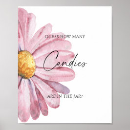 Daisy - erraten Sie, wie viele Bonbons Poster