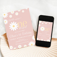 Daisy Erstgeburt Einladung Boho Retro Daisy