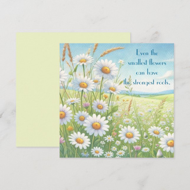 Daisy Field & Quote Card (Vorne/Hinten)
