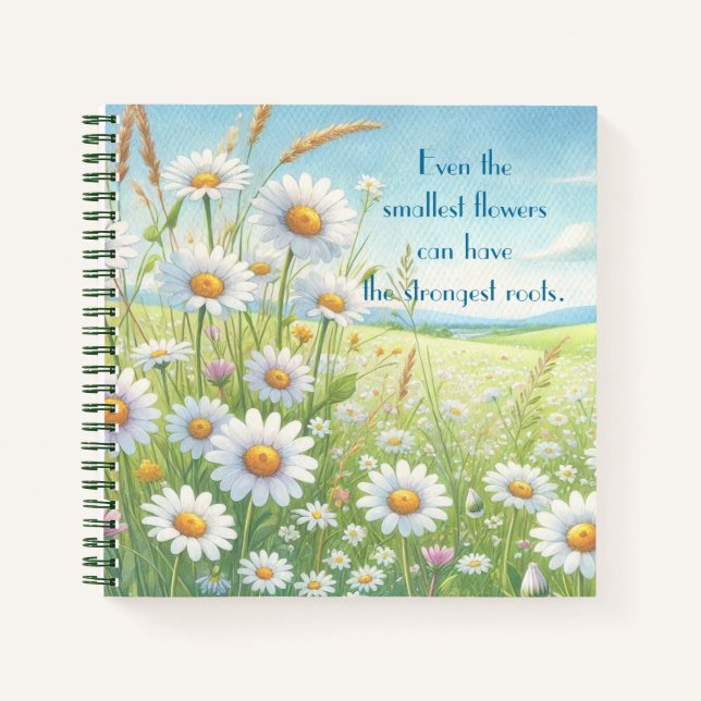 Daisy Field & Quote Notizbuch (Vorderseite)