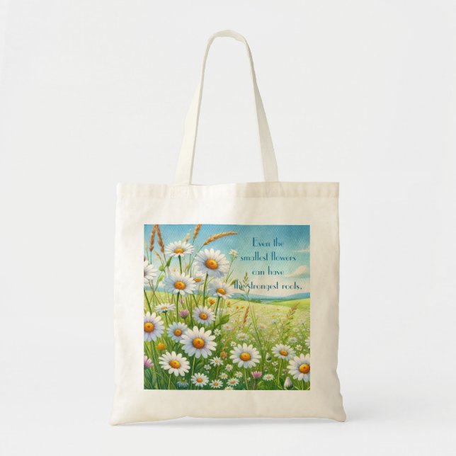 Daisy Field & Quote Tragetasche (Vorne)
