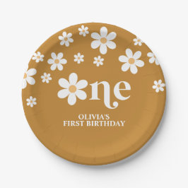 Daisy floral 1. Geburtstagszeitung Tellers Pappteller
