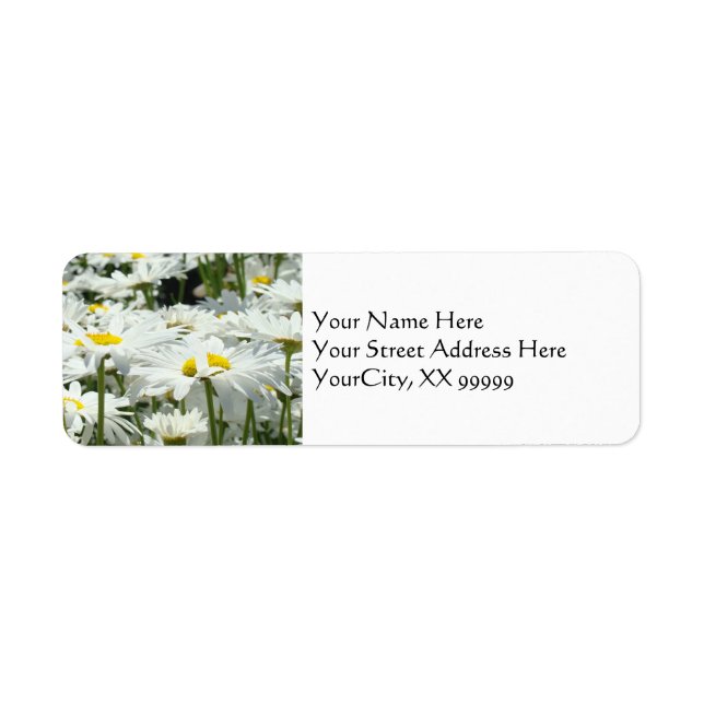 Daisy Floral Address Labels custom Daisies (Vorne)