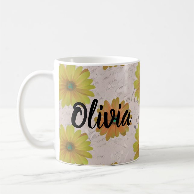 Daisy floral bouquet kaffeetasse (Links)