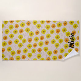 Daisy floral bouquet strandtuch