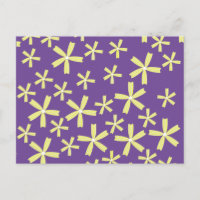 Daisy Floral Illustration Gelb und Lila