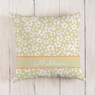 Daisy Floral Individuelle Name Kissen