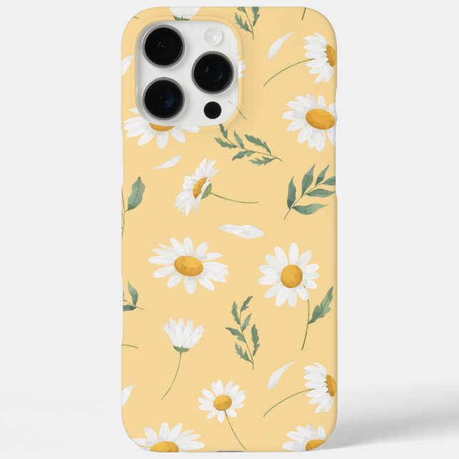 Daisy Floral iPhone Case - Gelbe ästhetische Abdec (Rückseite)
