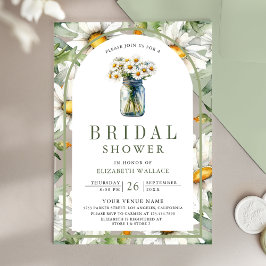 Daisy Floral Mason Jar Bridal Shower Acryleinladungen