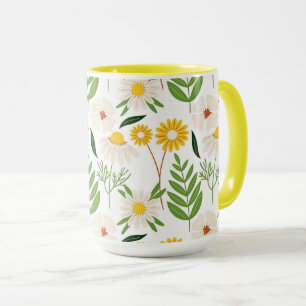 Daisy Floral Pattern Tasse