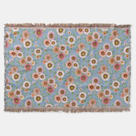 Daisy Floral Print Decke