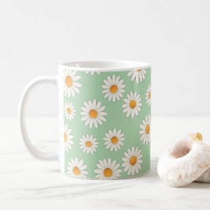 Daisy Floral Tasse - Fröhliche Blume Muster Kaffee