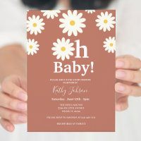 Daisy Floral Terracota Bohemisch Babydusche