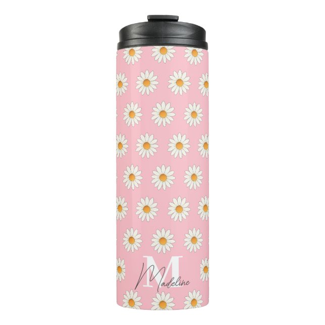 Daisy Floral Thermal Tumbler - Ästhetisch isoliert Thermosbecher (Vorderseite)
