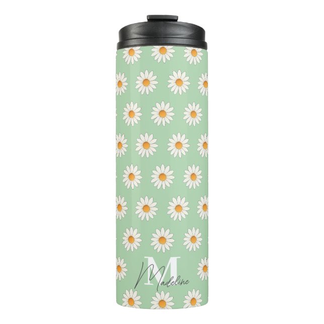 Daisy Floral Thermal Tumbler - Ästhetisch isoliert Thermosbecher (Vorderseite)